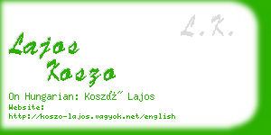 lajos koszo business card